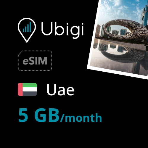 Uae Prepaid eSIM data plan - 5GB/month| Ubigi