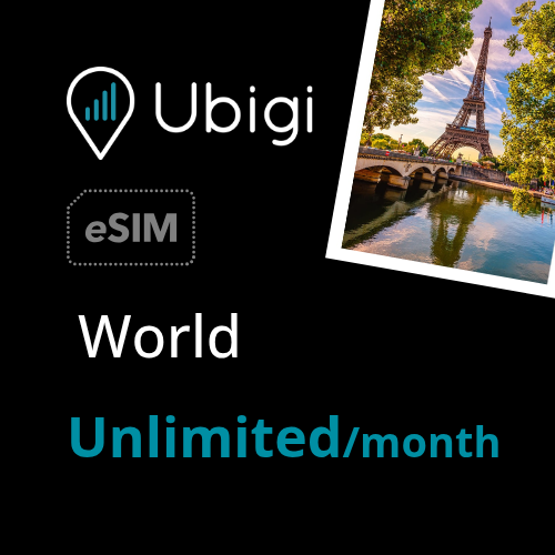 World Prepaid eSIM data plan - Unlimited| Ubigi