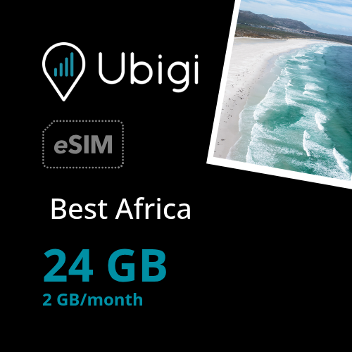 Best Africa Prepaid eSIM data plan - 2GB/month| Ubigi