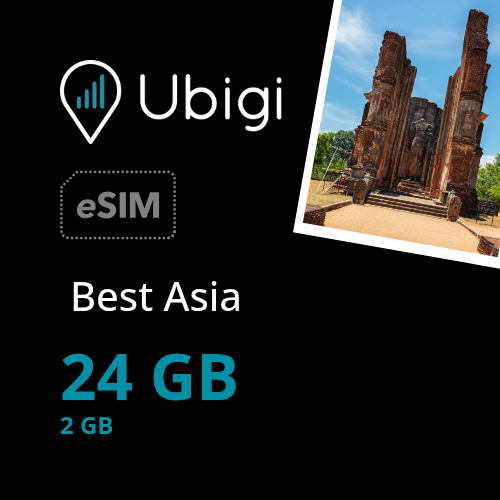 Best Asia Prepaid eSIM data plan - 2GB/month| Ubigi
