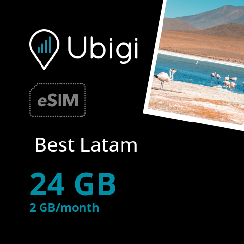 Best Latam Prepaid eSIM data plan - 2GB/month| Ubigi