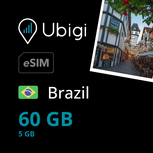 Brazil Prepaid eSIM data plan - 5GB/month| Ubigi