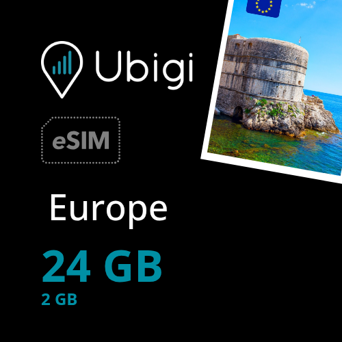Europe Prepaid eSIM data plan - 2GB/month| Ubigi