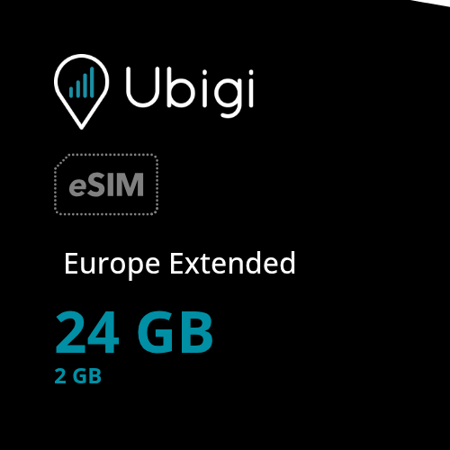 Europe Extended Prepaid eSIM data plan - 2GB/month| Ubigi