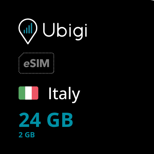 Italy Prepaid eSIM data plan - 2GB/month| Ubigi
