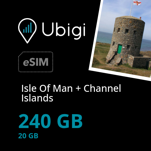 Isle Of Man + Channel Islands Prepaid eSIM data plan - 20GB/month| Ubigi