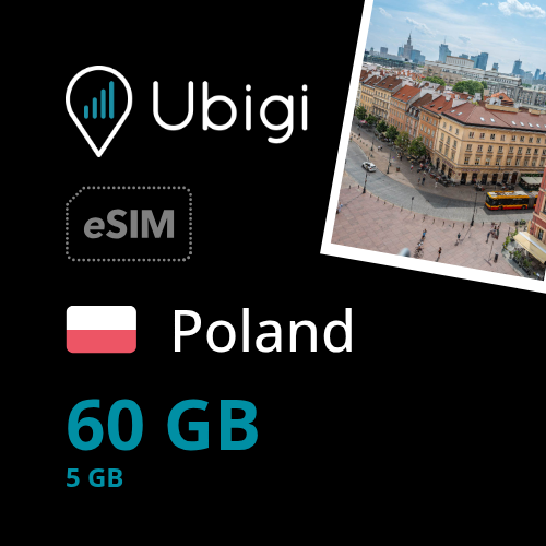 Poland Prepaid eSIM data plan - 5GB/month| Ubigi