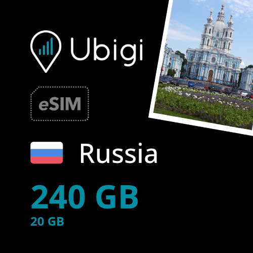 Russia Prepaid eSIM data plan - 20GB/month| Ubigi