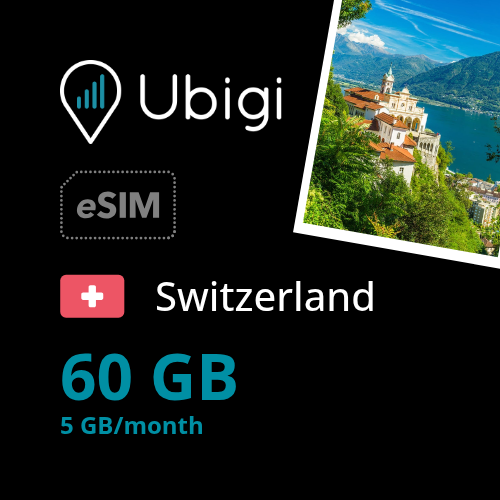 Switzerland Prepaid eSIM data plan - 5GB/month| Ubigi