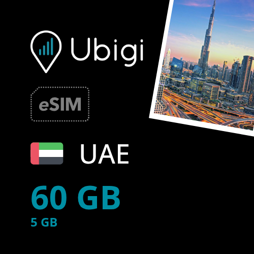 Uae Prepaid eSIM data plan - 5GB/month| Ubigi