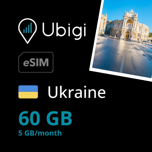 UKraine Prepaid eSIM data plan - 5GB/month| Ubigi
